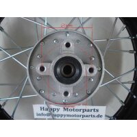 Hinterradfelge Stahl Felge 12 Zoll hinten blau Pit Bike Dirt Bike Cross - HMParts