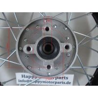 Hinterradfelge Stahl Felge 12 Zoll hinten Gelb Pit Bike Dirt Bike Cross - HMParts