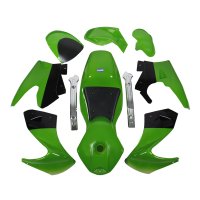 HMParts Pocket Bike Verkleidung Set komplett  grün /...
