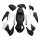 Verkleidung Set komplett Schwarz-Weiss Pocket Bike - HMParts