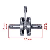 Pocket Bike / Cross / Dirt Bike 2-Takt Vollwange Tuning Kurbelwelle HLIE 44-6, Kolbenbolzen 12 mm