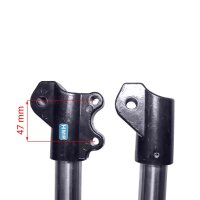 HMParts Tauchrohr Standrohr Set 710 mm schwarz/rot Dirtbike Pitbike