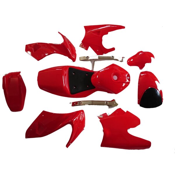 Verkleidungs Set komplett Rot mit Sitzbank Pocket Bike