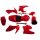 Verkleidungs Set komplett Rot mit Sitzbank Pocket Bike