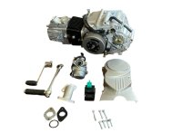 Motor Set 125 ccm 4-Gang mit Kickstarter Silber  HMParts