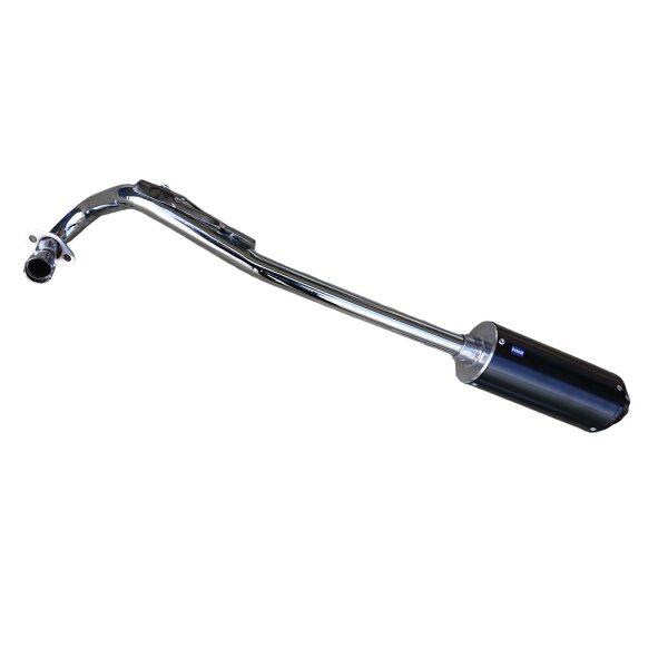 Auspuff Set Auspuffanlage Alu Topf 50-150ccm 4-Takt schwarz Dirtbike Pitbike