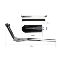 Auspuff Set Auspuffanlage Alu Topf 50-150ccm 4-Takt schwarz Dirtbike Pitbike