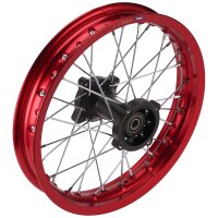 Alu Felge eloxiert 14 Zoll hinten rot 15 mm Typ2 Pit Dirt Bike Cross
