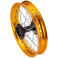 Alu Felge eloxiert 14 Zoll hinten gold 15 mm Typ2 Pit...