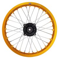 Alu Felge eloxiert 14 Zoll hinten gold 15 mm Typ2 Pit Dirt Bike Cross