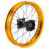Alu Felge eloxiert 14 Zoll hinten gold 15 mm Typ2 Pit Dirt Bike Cross