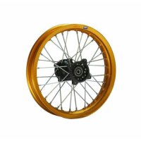 Alu Felge eloxiert 14 Zoll hinten gold 15 mm Typ2 Pit Dirt Bike Cross