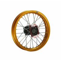 Alu Felge eloxiert 14 Zoll hinten gold 15 mm Typ2 Pit Dirt Bike Cross