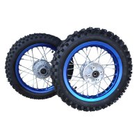 Felgenset Räder Alu 12/12 Zoll blau vorne &...