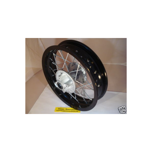 HMParts Alu Felge 2.50 x 12 zoll hinten Schwarz für Dirt Bike, Pit Bike