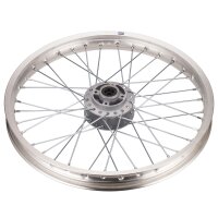 HMParts Pit Bike Dirt Bike Moto Cross ALU-Felge eloxiert 19 Zoll vorne Silber