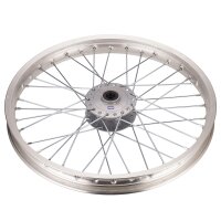 HMParts Pit Bike Dirt Bike Moto Cross ALU-Felge eloxiert 19 Zoll vorne Silber