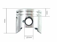 HMParts Tuning Zylinder SET 44 mm SILBER Pocket Bike Mini Cross 2-Takt