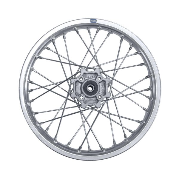 HMParts Alu Felge 14 Zoll vorne Silber XB Typ3 15mm Dirt Pit Bike Moto Cross