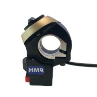 HMParts Schalterarmatur Ein Aus Turbo Blinker Rundstecker 7mm E Scooter Elektroroller