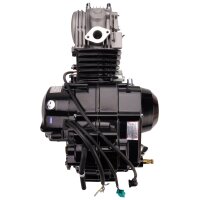 Motor Set 125 ccm halbautomatik E - Anlasser unten und Kickstarter schwarz HMParts