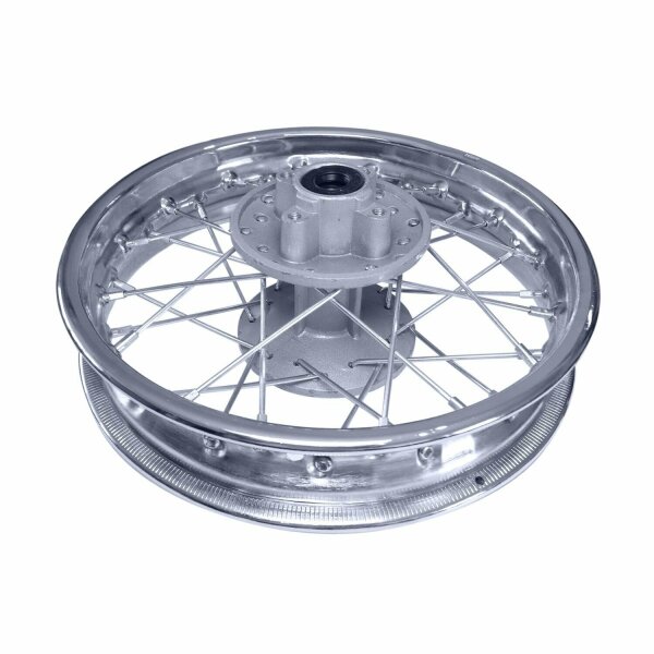 Hinterradfelge Stahl Felge 10 Zoll hinten chrom Pit Bike Dirt Bike Cross HMParts