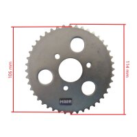 Kettenrad 44 Zähne für Kette T8F E-Scooter  Gas Scooter HMParts
