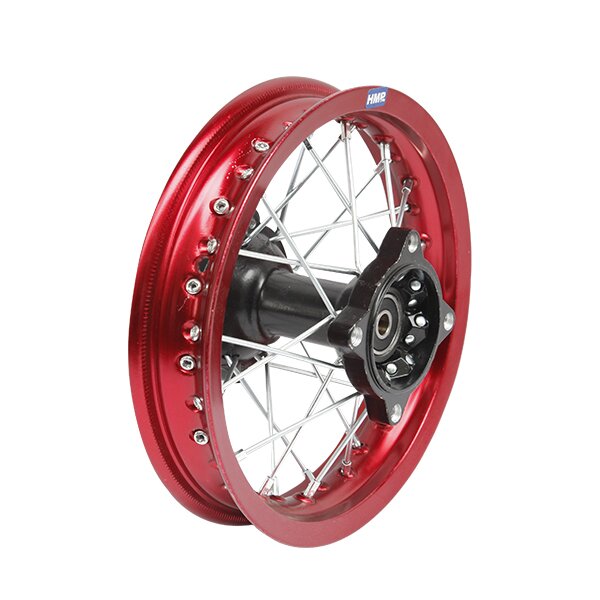 Alu Felge eloxiert 10 Zoll hinten rot Typ 2 12mm