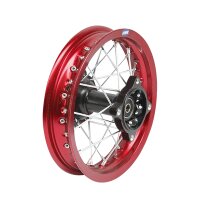 Alu Felge eloxiert 10 Zoll hinten rot Typ 2 12mm