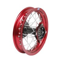 Alu Felge eloxiert 10 Zoll hinten rot Typ 2 12mm