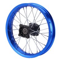 Alu Felge eloxiert 14 Zoll hinten blau 12 mm Typ 2