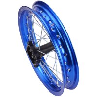 Alu Felge eloxiert 14 Zoll hinten blau 12 mm Typ 2