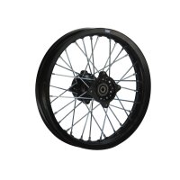 Alu Felge eloxiert schwarz 14 Zoll hinten 1.85x14 12 mm Typ 2 Dirt Bike HMParts