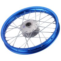 Alu Felge Eloxiert 14 Zoll vorne Blau 12 mm Achse Pit Bike Dirt Bike Cross - HMParts