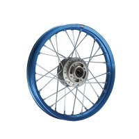 Alu Felge Eloxiert 14 Zoll vorne Blau 12 mm Achse Pit Bike Dirt Bike Cross - HMParts