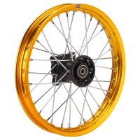 Alu Felge eloxiert 14 Zoll vorne gold 15 mm Typ2 Pit Dirt Bike Cross