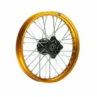 Alu Felge eloxiert 14 Zoll vorne gold 15 mm Typ2 Pit Dirt Bike Cross