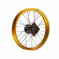Alu Felge eloxiert 14 Zoll vorne gold 15 mm Typ2 Pit Dirt Bike Cross