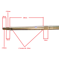 Hinterachse 810mm asymetrisch ATV Quad Bashan Jingling...