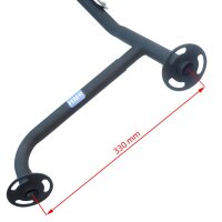 Auspuffkrümmer zweiflutig schwarz Typ2, 125 - 250 ccm