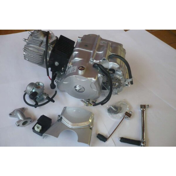 HMParts Motor Set 70 ccm 4-Gang 1N234 Kick & E-Starter unten Dirtbike Pitbike