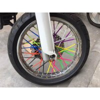 Speichen Dekoration Deko Set weiß Dirt Bike Pit Bike Fahrrad HMParts