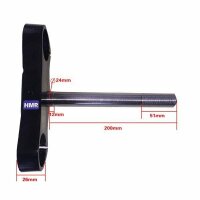 Gabelbrücken Set Typ 7 schwarz 200mm UP Side Down Alu Dirt Bike Pit Bike HMParts