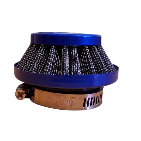 Sportluftfilter Luftfilter 45 mm blau Pocketbike Minibike Dirtbike