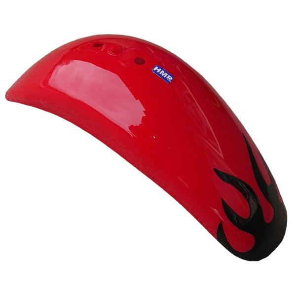 Schutzblech "flame" rot/schwarz vorne Pocket Bike Mini Cross 2-Takt HMParts