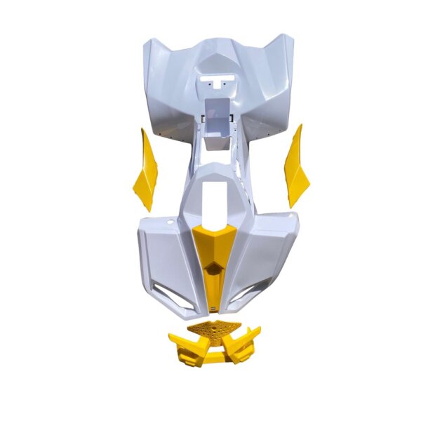 Verkleidung Plastik Set ATV Kinderquad HMP 72 110ccm weiss gelb