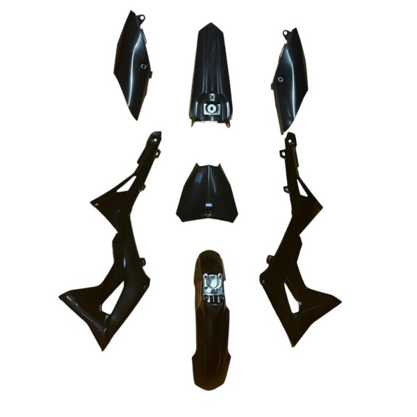 Verkleidung Set Typ 9 schwarz Dirtbike Minicross 2-Takt 10" Räder CRF 50 HMP
