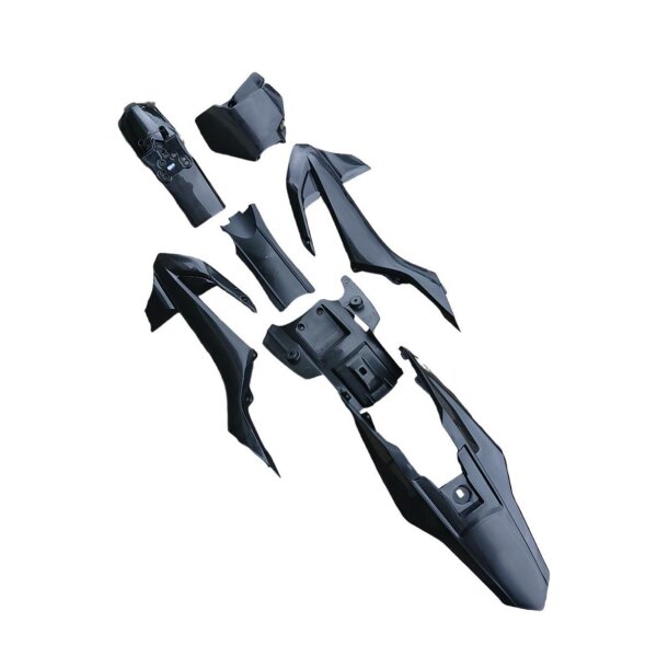 Verkleidung Set Typ 8 schwarz Dirtbike Pitbike 10" / 10" Räder 50 - 125 ccm HMP