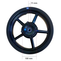 ALU Felge vorne 12 Zoll schwarz China Dirtbike Pitbike Supermoto 4-Takt HMParts