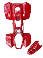 Plastik Set HMP Spider Style rot Quad ATV Kinderquad 50 -...